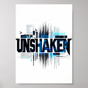 UNERSCHÜTTERLICHES Cyberpunk-Typografie-Poster Poster