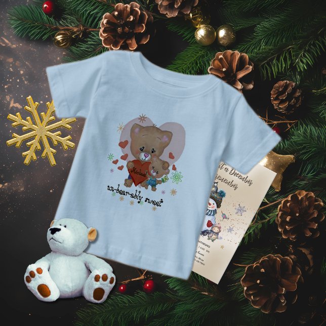 Unerträglich süßer Teddybär Baby T-shirt (Unbearably Sweet Teddy Bear Baby T-Shirt)
