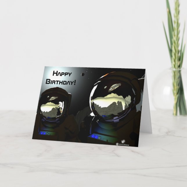 Unerwartete Besucher UFO Karte (Vorderseite)