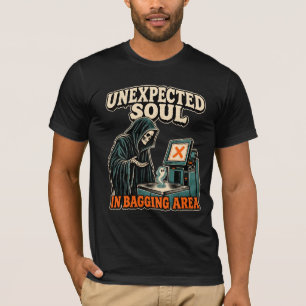 Unerwartete Seele an der Selbstbedienungskasse Gri T-Shirt