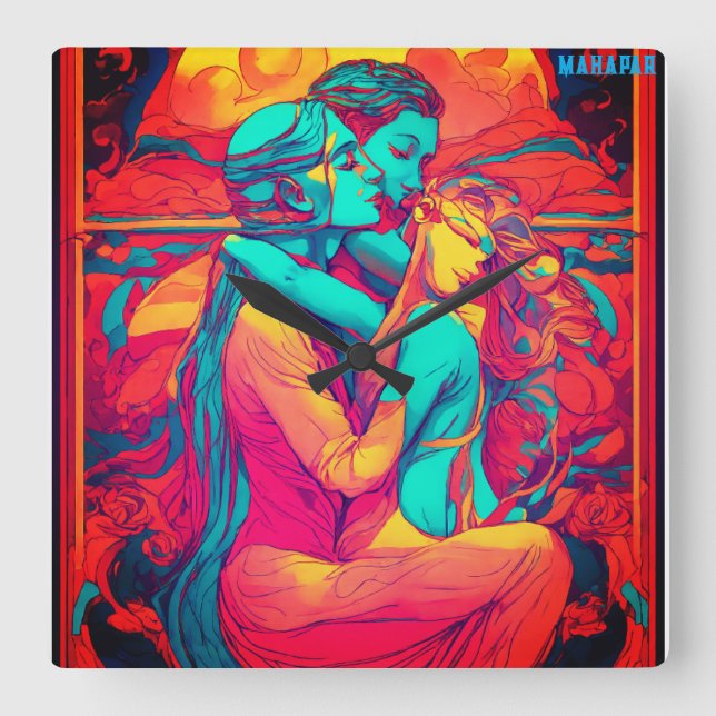 Unerwünschte Manifestationen für jede zweite Quadratische Wanduhr (Vorderseite)