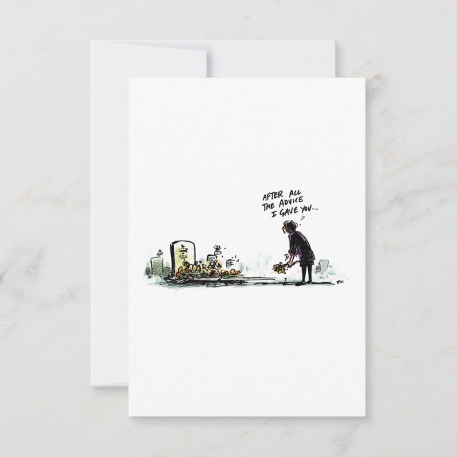 Unerwünschte medizinische Beratung Funny Cancer Po Karte (Vorderseite)