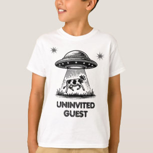 Unerwünschter Gast - Vintage UFO-Kuh-Entführung T-Shirt