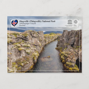 UNESCO - Þingvellir (Thingvellir) Nationalpark Postkarte