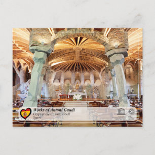 UNESCO - Antoni Gaud, Krypt bei Colonia G ￼ ell Postkarte