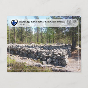 UNESCO - Burgstätte Sammallahdenmäk in der Bronzez Postkarte