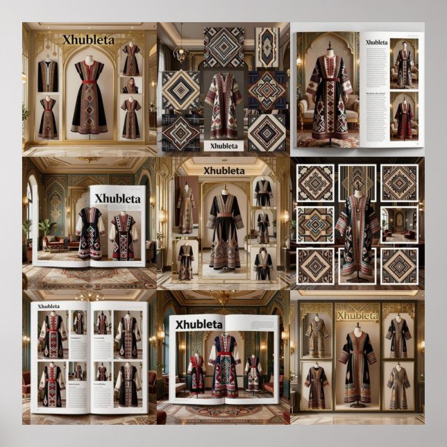 UNESCO-geschützte albanische Couture Poster (Vorne)
