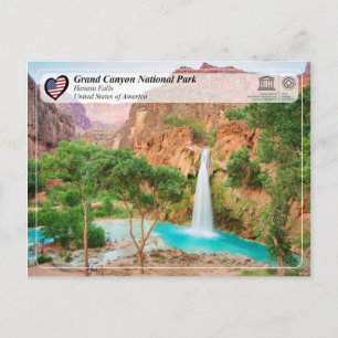 UNESCO - Grand Canyon National Park - Havasu Falls Postkarte