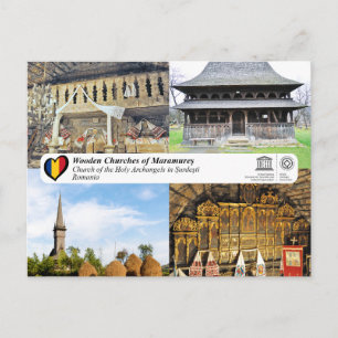UNESCO Kirche der Heiligen Archangels in Surdesti Postkarte