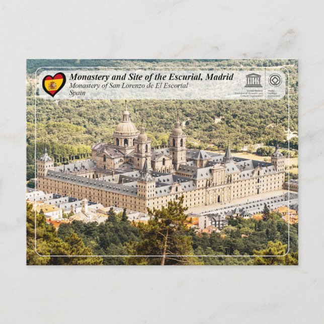 UNESCO - Kloster San Lorenzo de El Escorial Postkarte (Vorderseite)