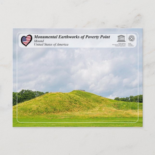 UNESCO - Monumental Earthworks of Poverty Point Postkarte (Vorderseite)