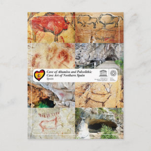 UNESCO - Paläolithische Höhle Kunst in Nordspanien Postkarte