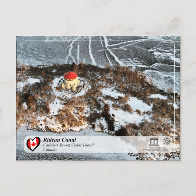 UNESCO - Rideau Canal - Kathkarttturm, Zeder I. Postkarte (Vorderseite)