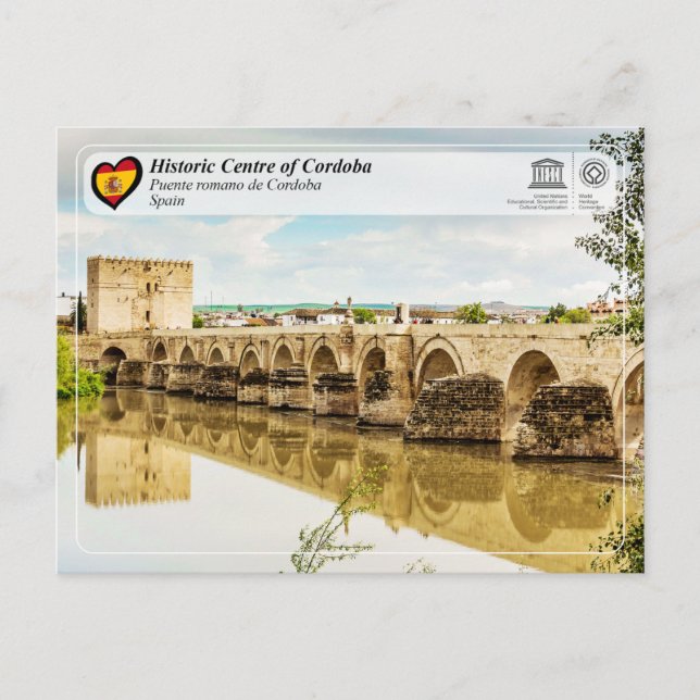 UNESCO - Römische Brücke / Puente romano de Córdob Postkarte (Vorderseite)