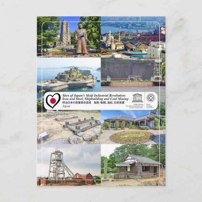 UNESCO Sites of Japans Meiji Industrial Revolution Postkarte (Vorderseite)