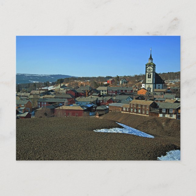 UNESCO-Standort Røros, Norwegen Postkarte (Vorderseite)