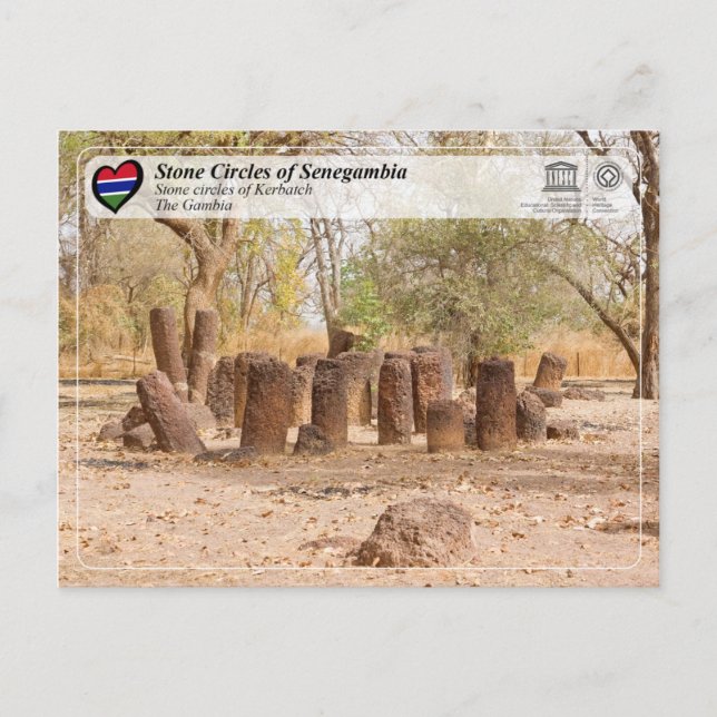 UNESCO - Stone Circles of Senegambia - Kerbatch Postkarte (Vorderseite)