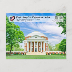 UNESCO - Universität Virginia in Charlottesville Postkarte