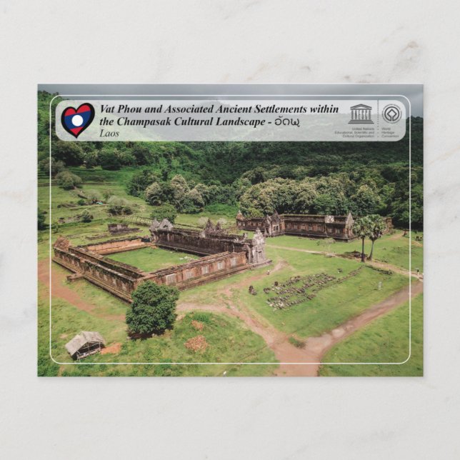 UNESCO - Vat Phou and Champasak Cultural Landscap Postkarte (Vorderseite)