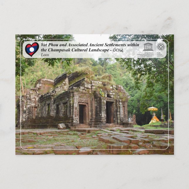 UNESCO - Vat Phou and Champasak Cultural Landscape Postkarte (Vorderseite)