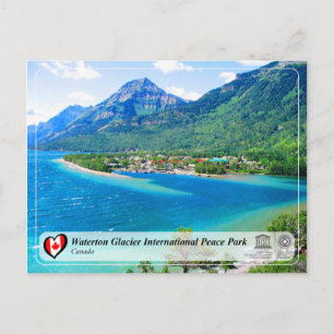 UNESCO - Waterton Glacier International Peace Park Postkarte