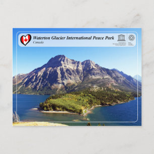 UNESCO - Waterton Glacier International Peace Park Postkarte