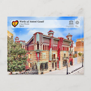 UNESCO WH- Antoni Gaudí - Casa Vicens Postkarte