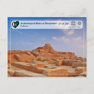 UNESCO WH- Archäologische Ruinen in Moenjodaro Postkarte