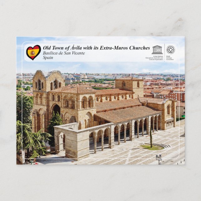 UNESCO WH- Ávila - Basílica de San Vicente Postkarte (Vorderseite)