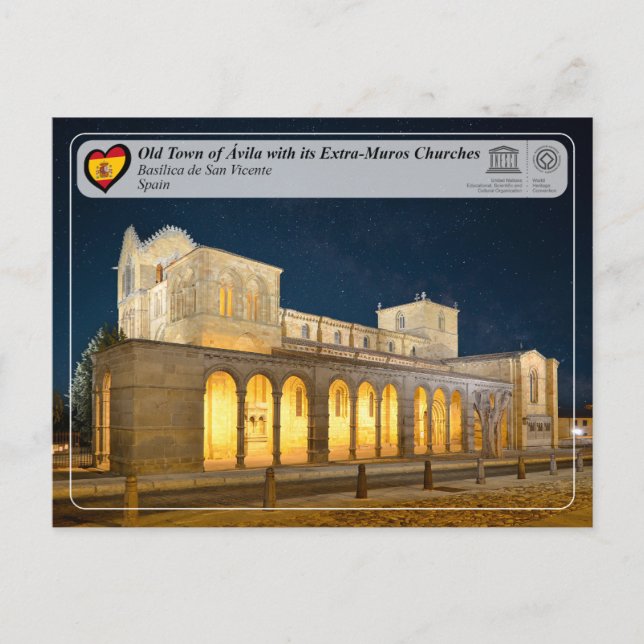 UNESCO WH- Ávila - Basílica de San Vicente Postkarte (Vorderseite)