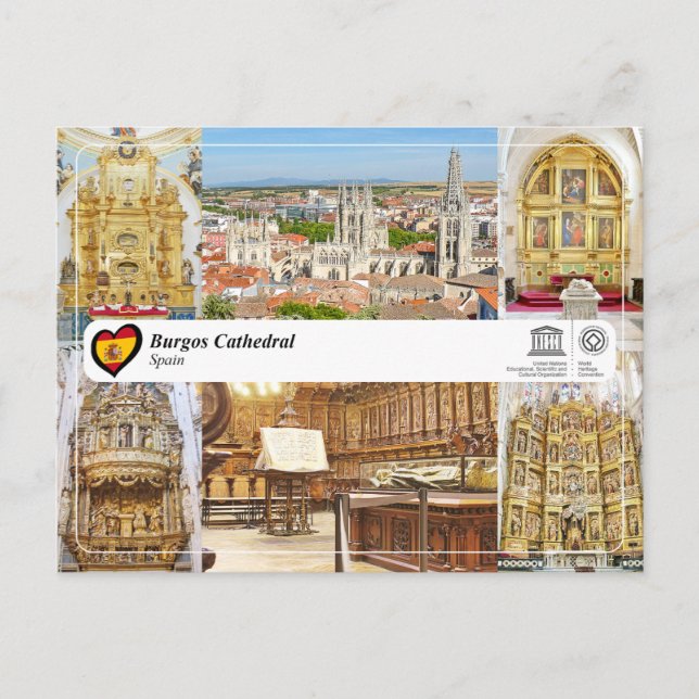 UNESCO WH, Burgos-Kathedrale / Catedral de Burgos Postkarte (Vorderseite)