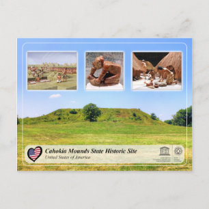 UNESCO WH- Cahokia Mounds Staat Historische Lage Postkarte