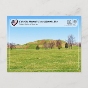 UNESCO WH- Cahokia Mounds Staat Historische Lage Postkarte