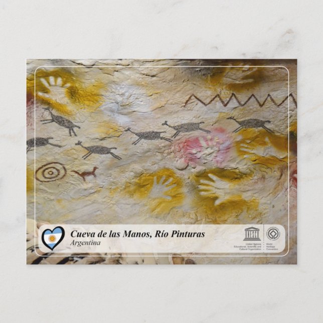 UNESCO WH- Cueva de las Manos, Río Pintura Postkarte (Vorderseite)