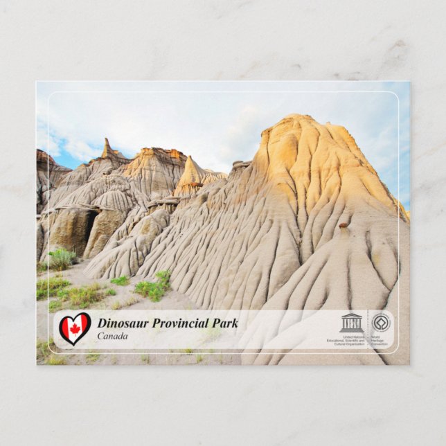 UNESCO WH- Dinosaur Provincial Park Postkarte (Vorderseite)