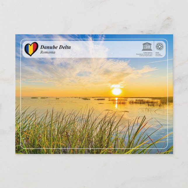 UNESCO WH- Donaudelta Postkarte (Vorderseite)