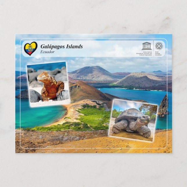 UNESCO WH- Galápagos-Inseln Postkarte (Vorderseite)