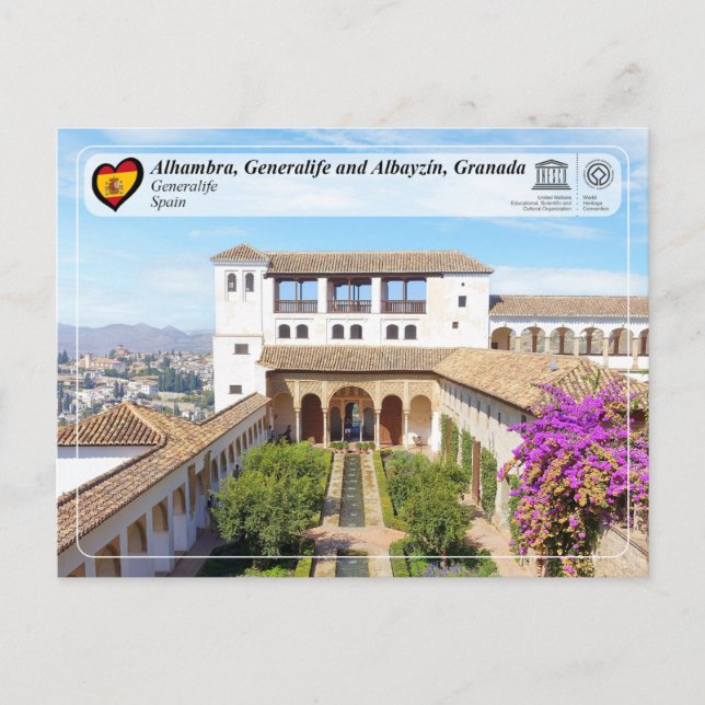UNESCO WH- General, Granada Postkarte (Vorderseite)