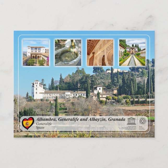 UNESCO WH- General, Granada Postkarte (Vorderseite)
