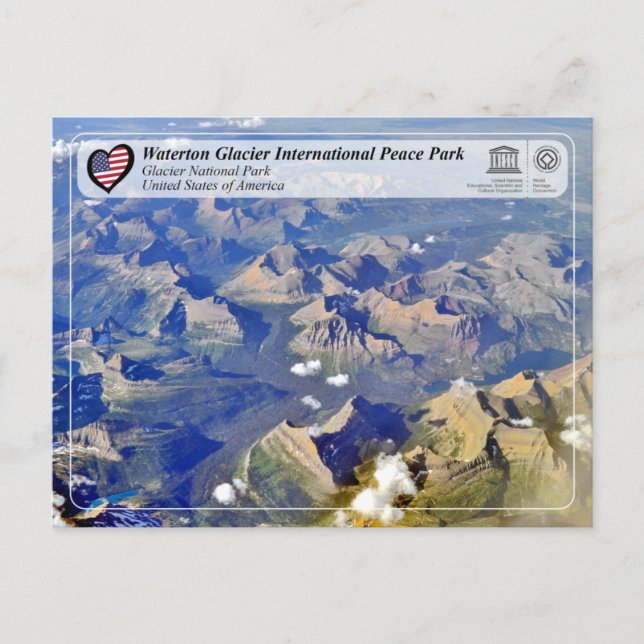 UNESCO WH- Glacier National Park Postkarte (Vorderseite)