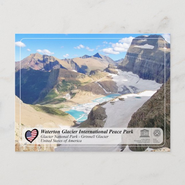 UNESCO WH- Glacier NP - Grinnell Glacier Postkarte (Vorderseite)