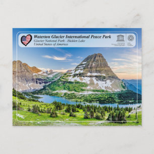 UNESCO WH- Glacier NP - Versteckter See Postkarte