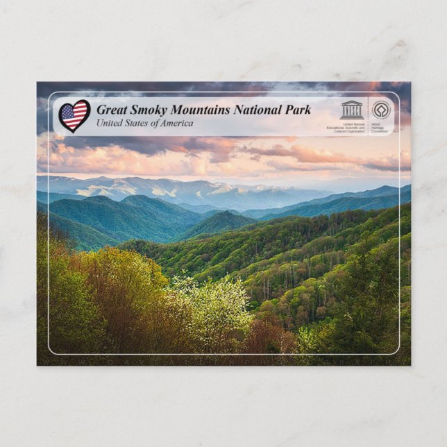 UNESCO WH- Great Smoky Mountains National Park Postkarte (Vorderseite)