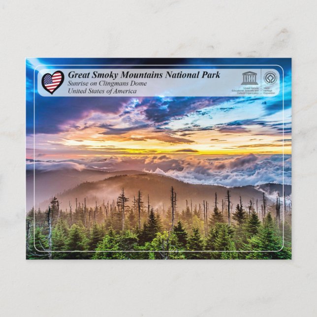 UNESCO WH- Great Smoky Mountains National Park Postkarte (Vorderseite)