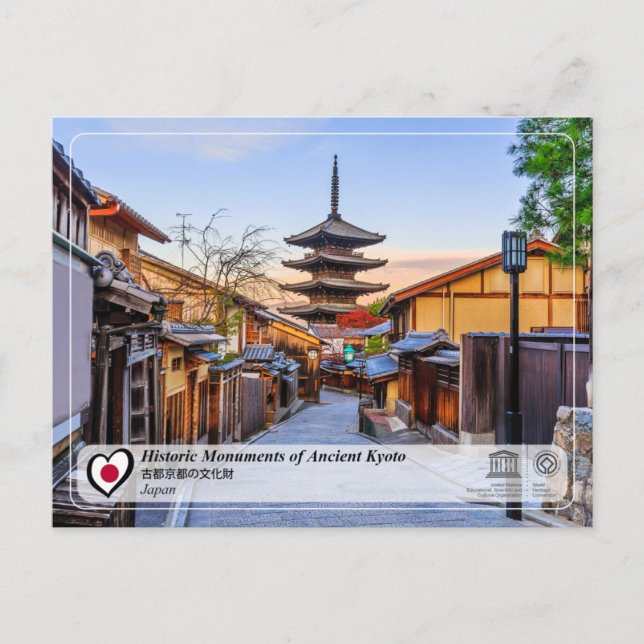 UNESCO WH- Historische Denkmäler des antiken Kyoto Postkarte (Vorderseite)