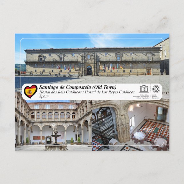 UNESCO WH- Hostal dos Reis Católicos Postkarte (Vorderseite)