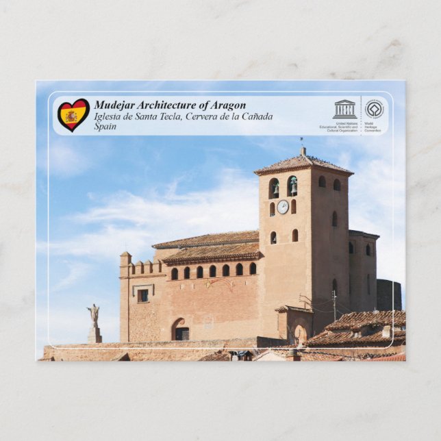 UNESCO WH- Iglesia de Santa Tecla Postkarte (Vorderseite)