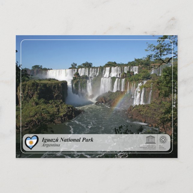 UNESCO WH- Iguazu Nationalpark Postkarte (Vorderseite)