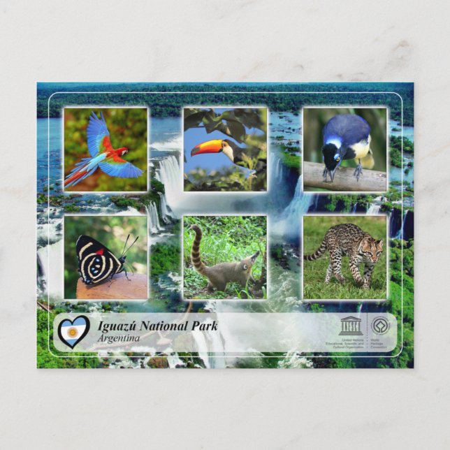UNESCO WH- Iguazu Nationalpark Postkarte (Vorderseite)