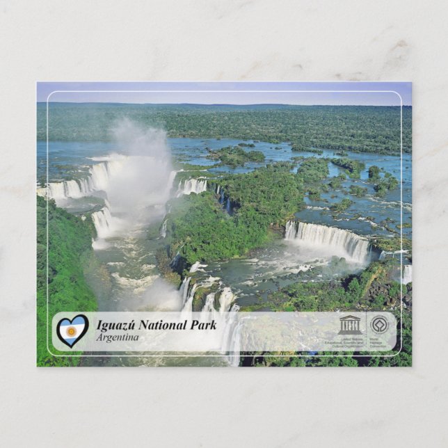 UNESCO WH- Iguazu Nationalpark Postkarte (Vorderseite)